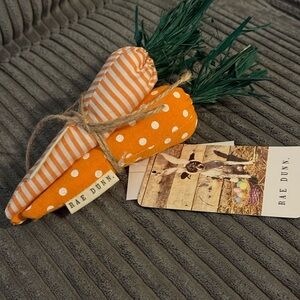 Rae Dunn Orange and White Fabric Carrots
